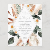 Budget Boho Copper Pampas Grass Wedding V3 (Vorderseite)