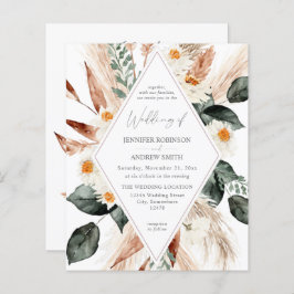 Budget Boho Copper Pampas Grass Wedding V3