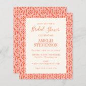 Budget Boho Coral Botanisches Brautparty Einladung (Vorne/Hinten)