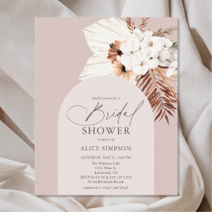 Budget Boho Dried Palm Blätter Brautparty