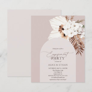 Budget Boho Dried Palm Blätter Engagement Partei