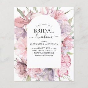 Budget Boho Dusty Lila Brautparty Luncheon Flyer