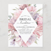 Budget Boho Dusty Lila Brautparty Luncheon Flyer (Vorne)
