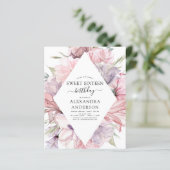 Budget Boho Dusty Lila Sweet 16 Birthday Floral (Stehend Vorderseite)