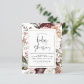 Budget Boho Dusty Pink Burgundy Babydusche (Stehend Vorderseite)