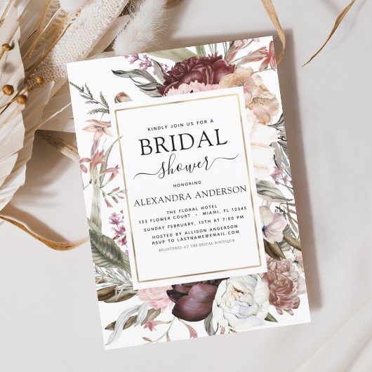 Budget Boho Dusty Pink Burgundy Brautparty