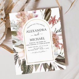 Budget Boho Dusty Pink Burgundy Einladung Hochzeit