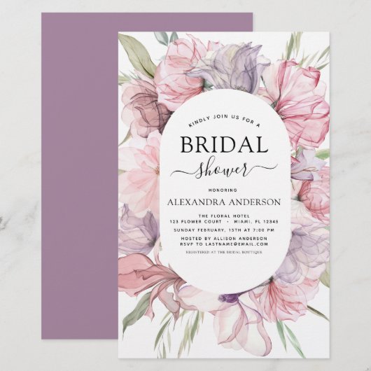 Budget Boho Dusty Pink Lila Brautparty (Vorne/Hinten)