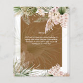 BUDGET BOHO Earth Color Pampas Grass Wedding Flyer (Hinten)