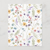 Budget Boho Eine kleine Wildblume Girl Babydusche (Rückseite)