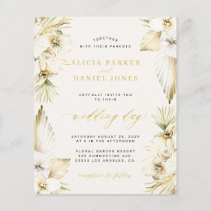Budget Boho elegante weiße Orchidee tropische Hoch Flyer