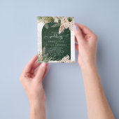 BUDGET BOHO Emerald Green Pampas Grass Wedding Flyer (Gruppe)