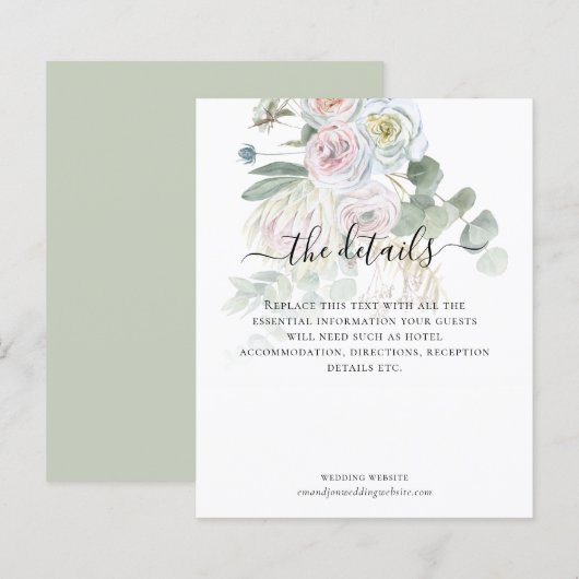 Budget Boho Eucalyptus Florals Wedding Details (Vorne/Hinten)