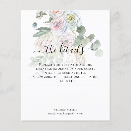 Budget Boho Eucalyptus Florals Wedding Details (Vorderseite)