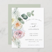 Budget Boho Eucalyptus Florals Wedding Rett Date (Vorne/Hinten)
