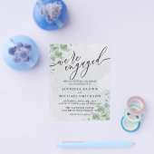 Budget Boho Eucalyptus Signature Verlobt Flyer (Einzeln)