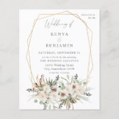 Budget Boho Eukalyptus & Beige Floral Wedding 2 (Vorderseite)