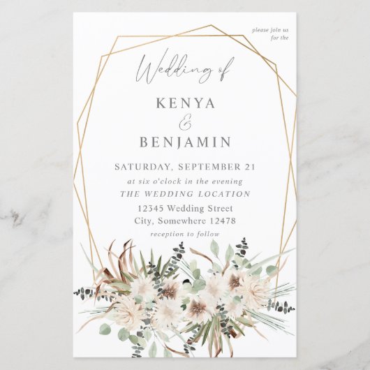 Budget Boho Eukalyptus & Beige Floral Wedding 2 MD (Vorderseite)