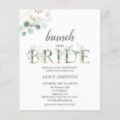 Budget Boho Eukalyptus Blätter Bridal Brunch Dusch (Vorderseite)