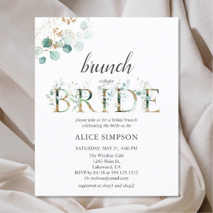 Budget Boho Eukalyptus Blätter Bridal Brunch Dusch