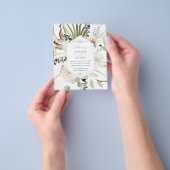 Budget Boho Eukalyptus Palm Leaf & Floral Wedding Flyer (Gruppe)