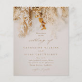 Budget Boho Fall Blume Einladung Hochzeit (Vorderseite)