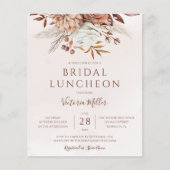 Budget Boho Fall Floral Bridal Luncheon Einladung (Vorderseite)