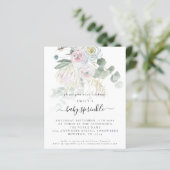 Budget Boho Floral Eucalyptus Baby Sprinkle Einlad (Stehend Vorderseite)