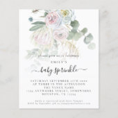 Budget Boho Floral Eucalyptus Baby Sprinkle Einlad (Vorderseite)