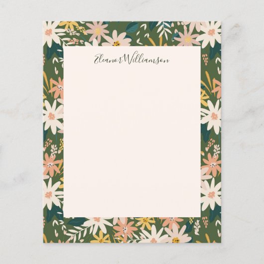 Budget Boho Floral Green Baby Dusche Vielen Dank (Vorderseite)