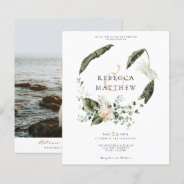 Budget Boho Floral Greenerity Wedding Foto Einladu