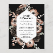 Budget Boho Floral Petals & Prosecco Brautparty (Vorderseite)