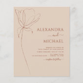 Budget Boho Floral Wedding Einladungen (Vorderseite)