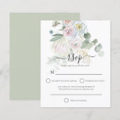 Budget Boho Florals Eucalyptus Wedding RSVP (Vorne/Hinten)