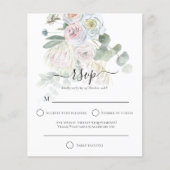 Budget Boho Florals Eucalyptus Wedding RSVP (Vorderseite)