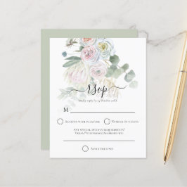 Budget Boho Florals Eucalyptus Wedding RSVP