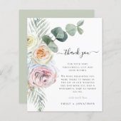 Budget Boho Florals Foliage Wedage Vielen Dank (Vorne/Hinten)