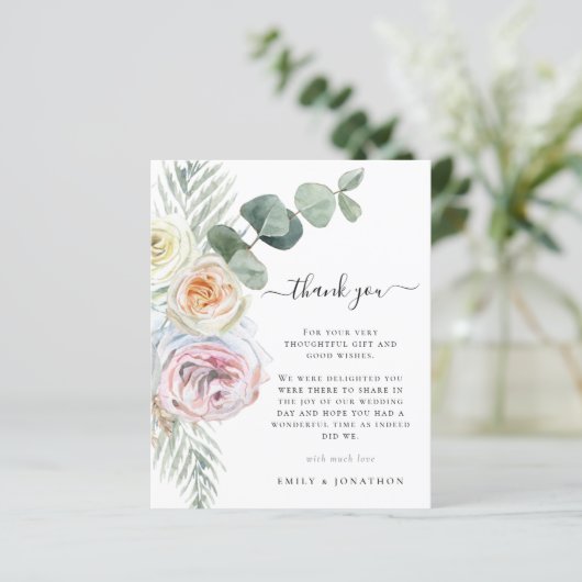 Budget Boho Florals Foliage Wedage Vielen Dank (Stehend Vorderseite)