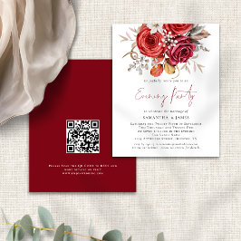 Budget Boho Florals QR Code Wedding Abend Party