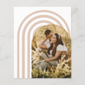 Budget Boho Foto Burnt Orange Hochzeit Einladung (Rückseite)