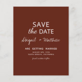 Budget Boho Foto Torbogen Save The Date Einladung (Rückseite)