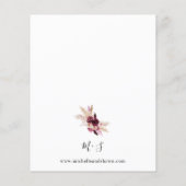 Budget Boho Frame Pink Pampas Grass Floral Hochzei (Rückseite)