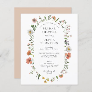 Budget Boho Frühling Wildblume Arch Brautparty