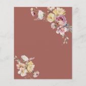 Budget Boho Garden Rose Blume Taufe Einladung (Rückseite)