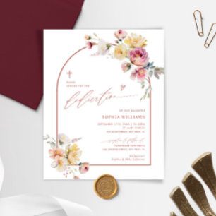 Budget Boho Garden Rose Einladung