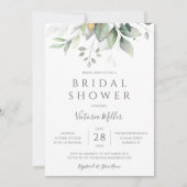 Budget Boho Greenery Brautparty Einladung (Vorderseite)