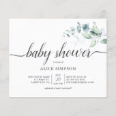 Budget Boho Greenery Eucalyptus Baby Shower (Vorderseite)