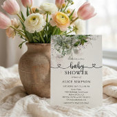 Budget Boho Greenery Heart Script Brautparty Einladungspostkarte