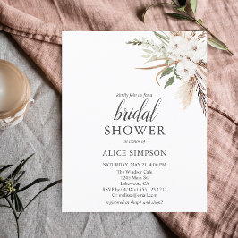 Budget Boho Greenery Pampa Grass Brautparty