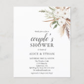 Budget Boho Greenery Pampa Grass Couples Dusche (Vorderseite)